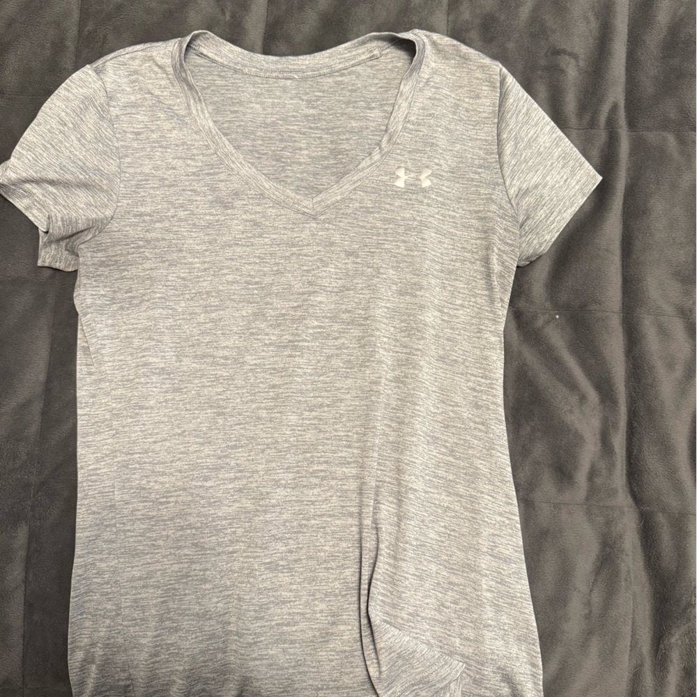 Under Armour Heather Gray V-Neck Tee